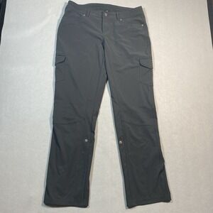 Kuhl Cargo Pants Womens 12 Regular Gray Roll-up Hem Hiking Nylon Stretch Blend